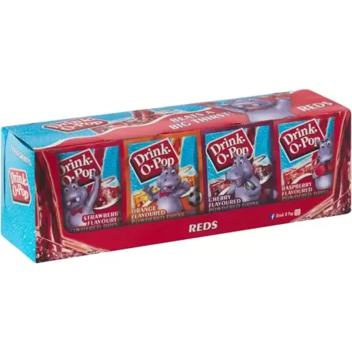 Drink-O-Pop Reds Assorted Powdered Drink 72 x 5g