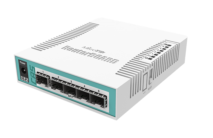 MikroTik CRS106-1C-5S Cloud Router Switch, 5x SFP, 1x Combo Gigabit/SFP