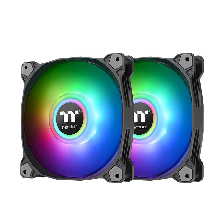Thermaltake Pure Duo 14 ARGB Sync 140mm Radiator Fan 2 Pack Black