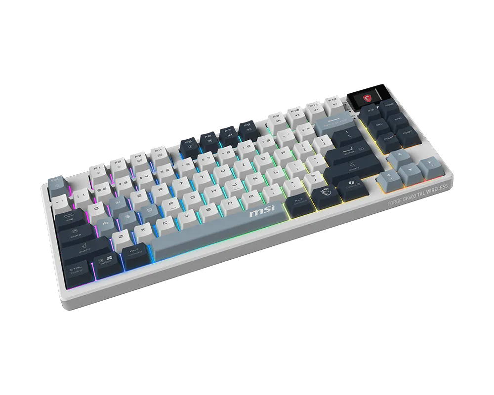 MSI Forge GK600 TKL Wireless Mechanical Gaming Keyboard Sky US Layout