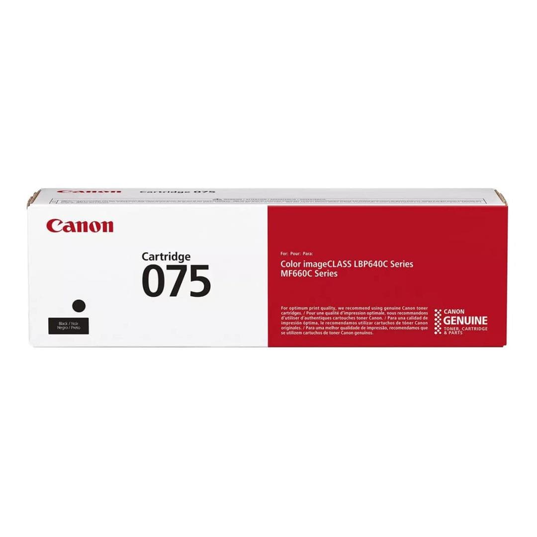 Canon 075 Black Toner Cartridge 1300 Pages Original 6365C002 Single-pack