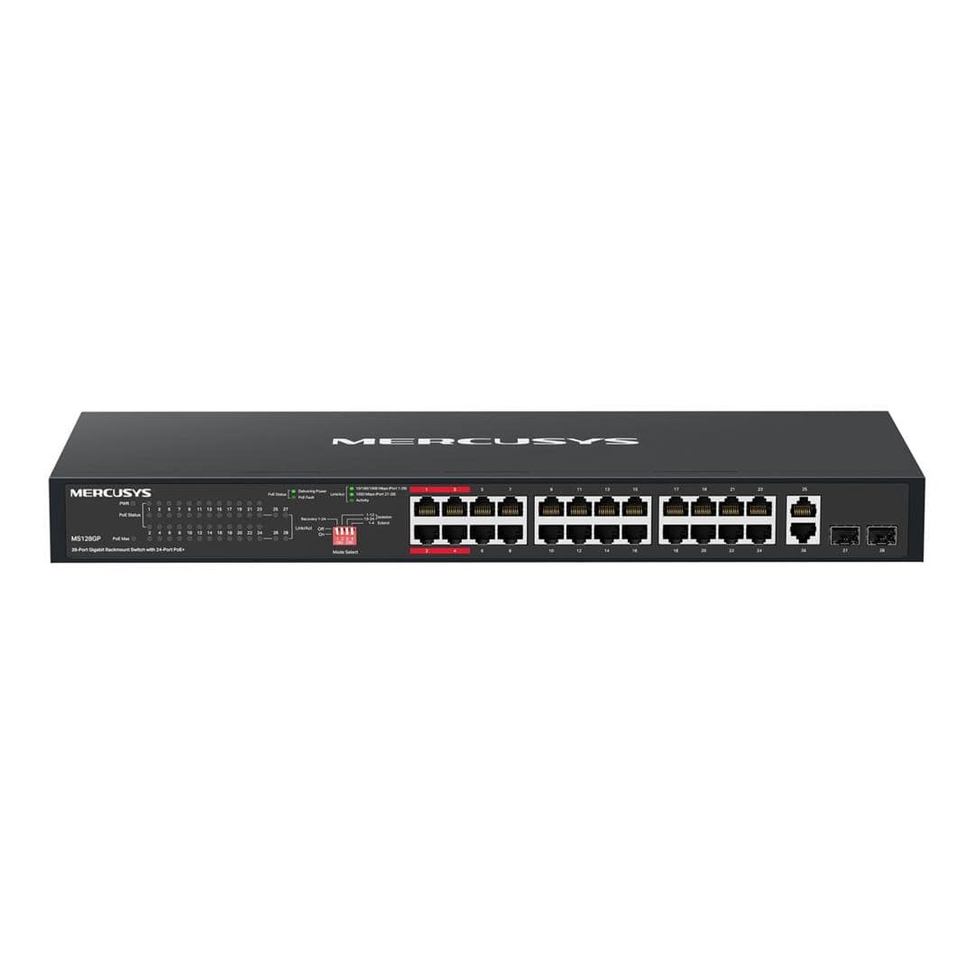 Mercusys MS128GP 28-Port Gigabit 24-Port PoE+ Rackmount Switch